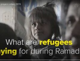 What are refugees praying for during Ramadan?